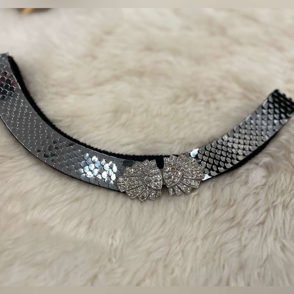 Vintage Silver and jewel buckle belt